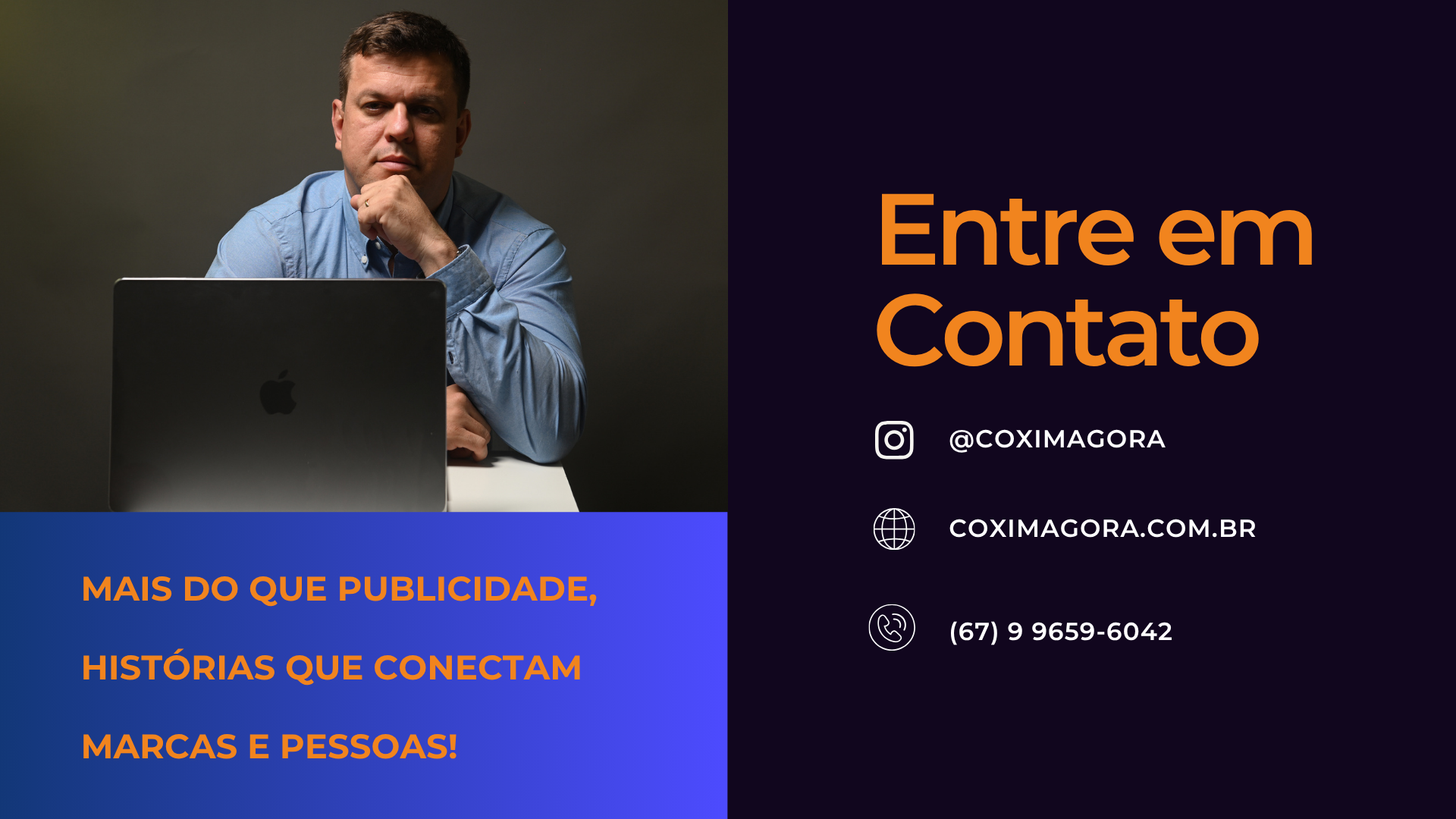 Maikon Leal, jornalista e proprietário do Coxim Agora