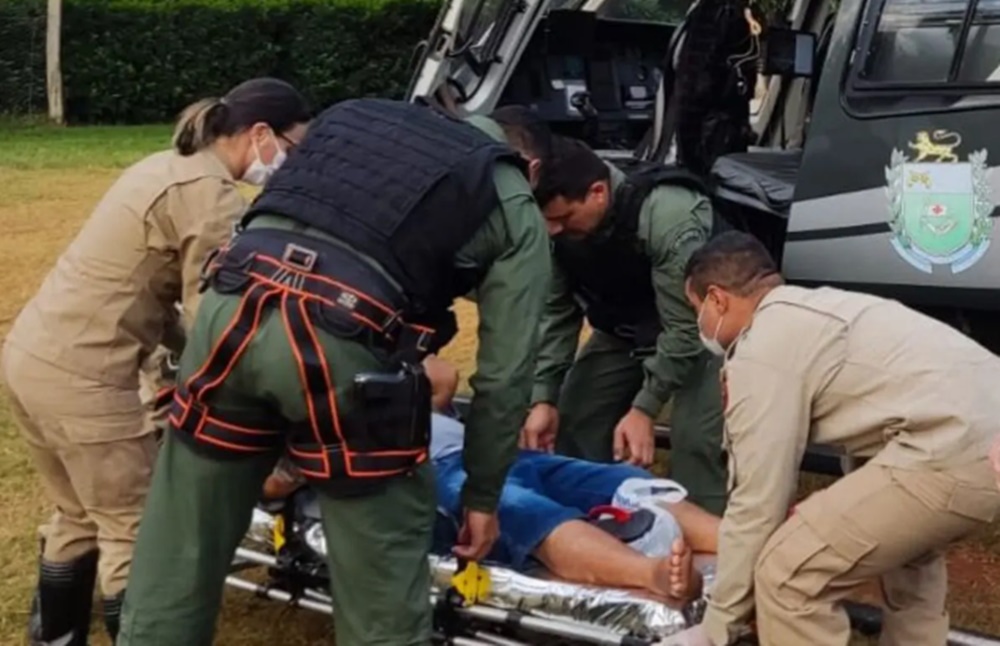 Vítima de picada de cobra é resgatada em atendimento aéreo no Pantanal