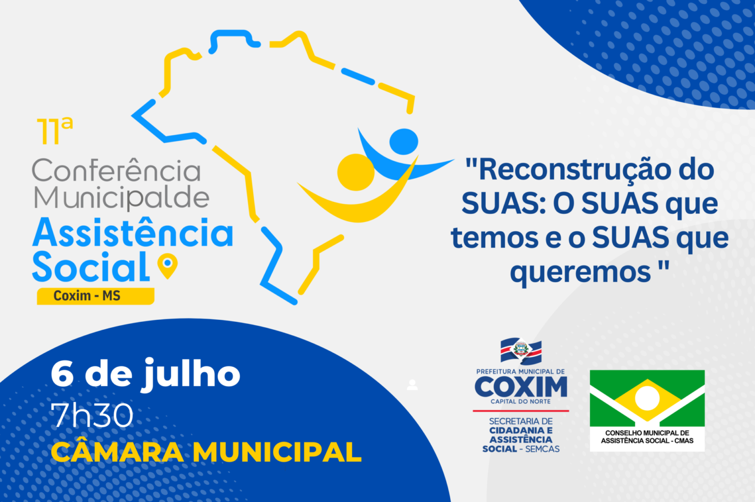 Coxim sediará a 11ª Conferência Municipal de Assistência Social