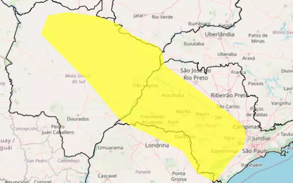 Depois de onda de calor, Inmet coloca 34 cidades em alerta de vendaval, Coxim está na lista