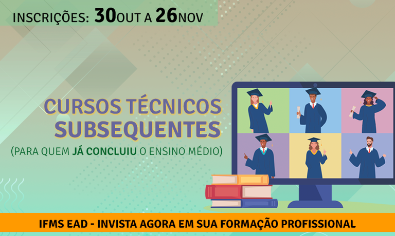 IFMS recebe até fim do mês inscrições em cursos técnicos EAD