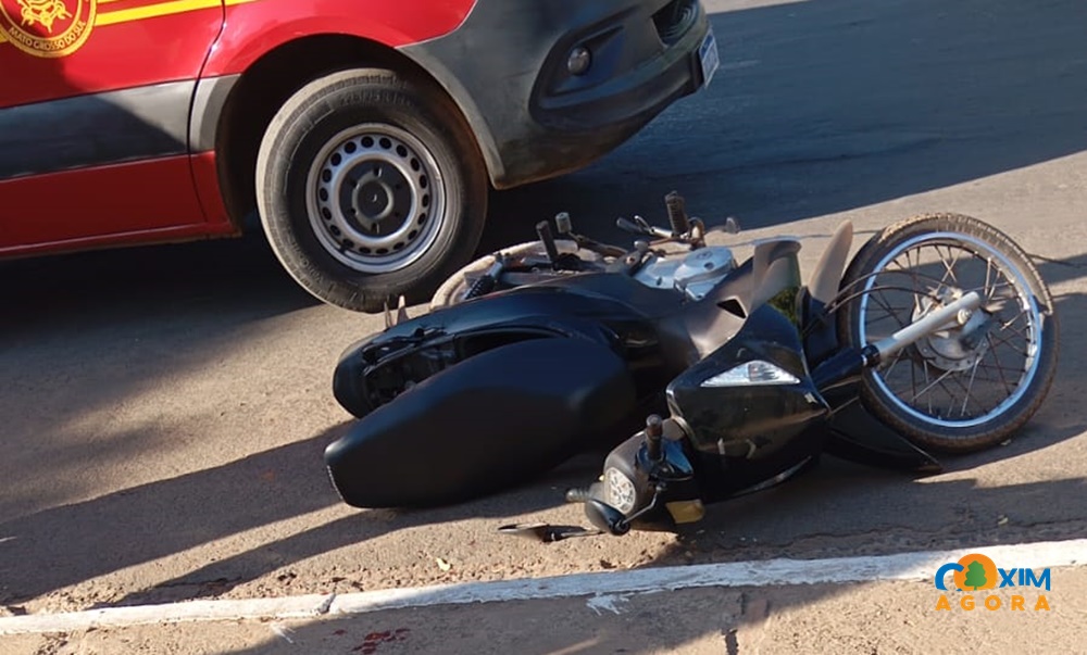 Motociclista fica ferido em colisão com caminhonete no Jardim Aeroporto