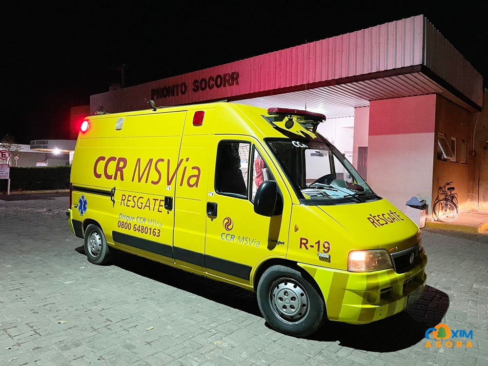 Motociclista fica ferido após ser atingido por carro na BR-163 em Coxim