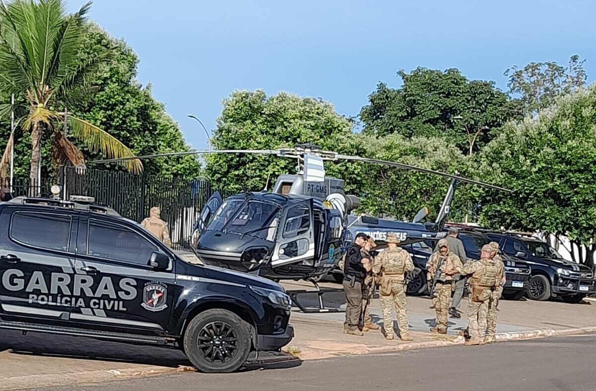 “Operação Leviatã” mobiliza helicóptero e grande aparato policial em Coxim e Rio  Verde