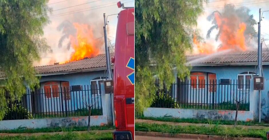 Incêndio destrói casa de mãe e filhos em Chapadão do Sul