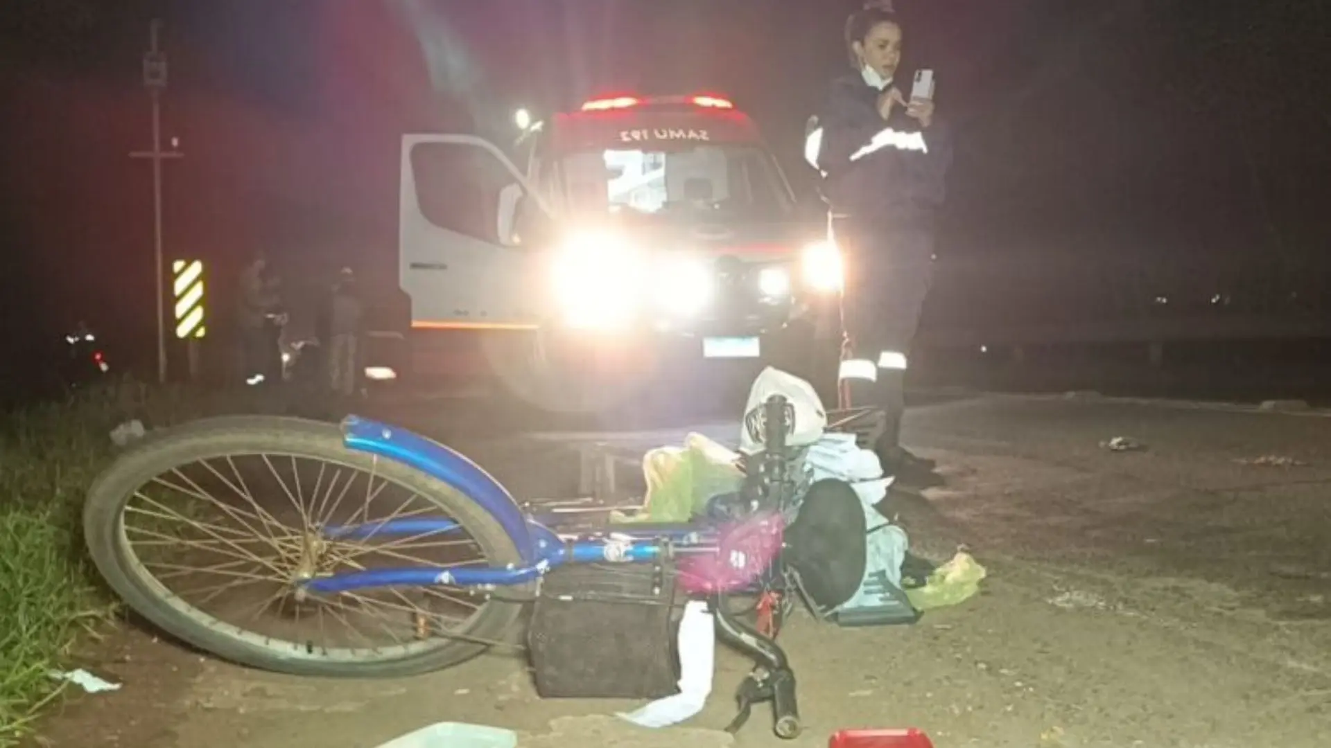 Bicicleta foi arremessada para fora da BR-463 em acidente com morte de ciclista