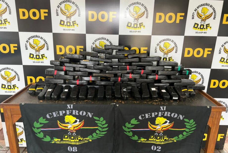 DOF apreende quase 70kg de cocaína durante bloqueio policial na MS-164