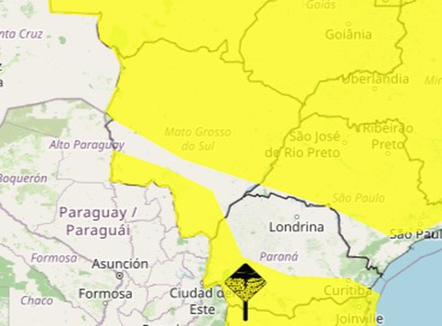 Inmet coloca MS em alerta para tempestade e ventos de até 60 km/h