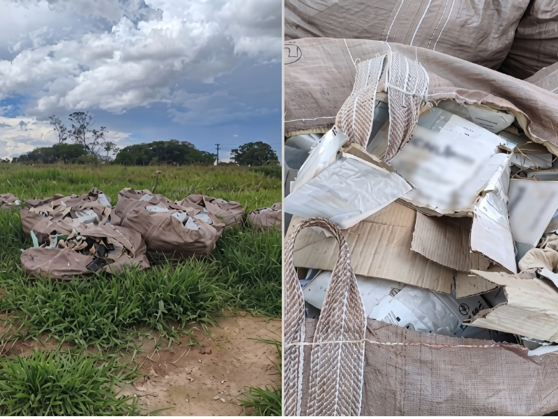 MPMS instaura inquérito para apurar descarte irregular de embalagens de agrotóxicos em área rural de Paraíso das Águas
