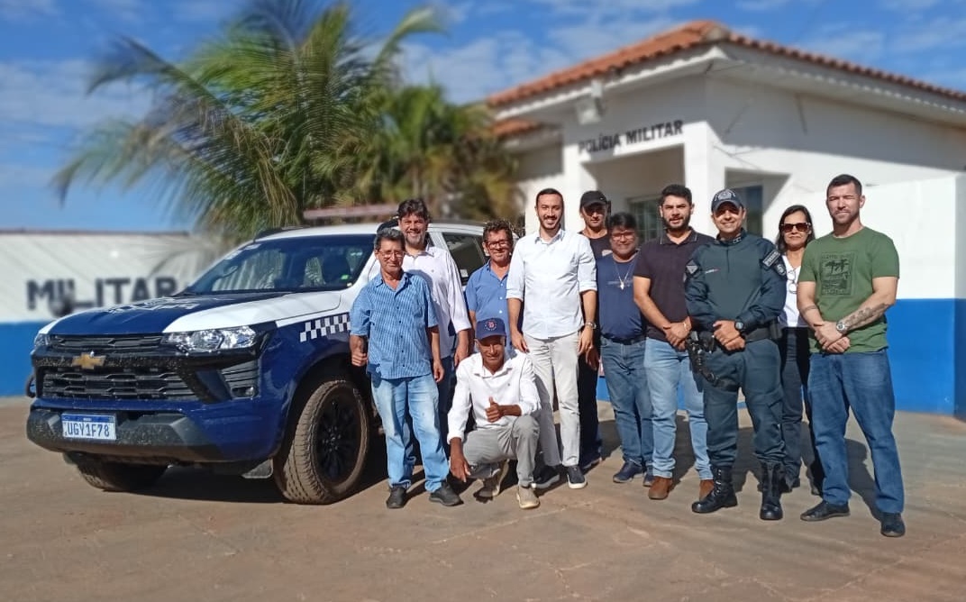 PM de Pedro Gomes recebe nova viatura para reforçar a segurança