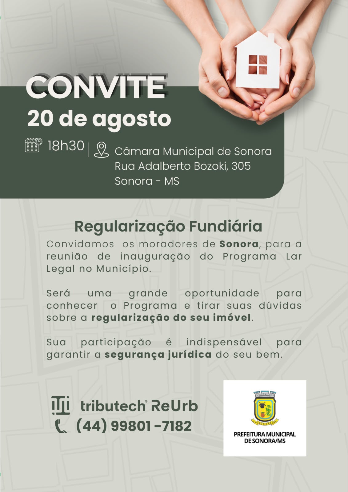 Sonora realiza reunião sobre regularização de imóveis pelo Programa Lar Legal MS