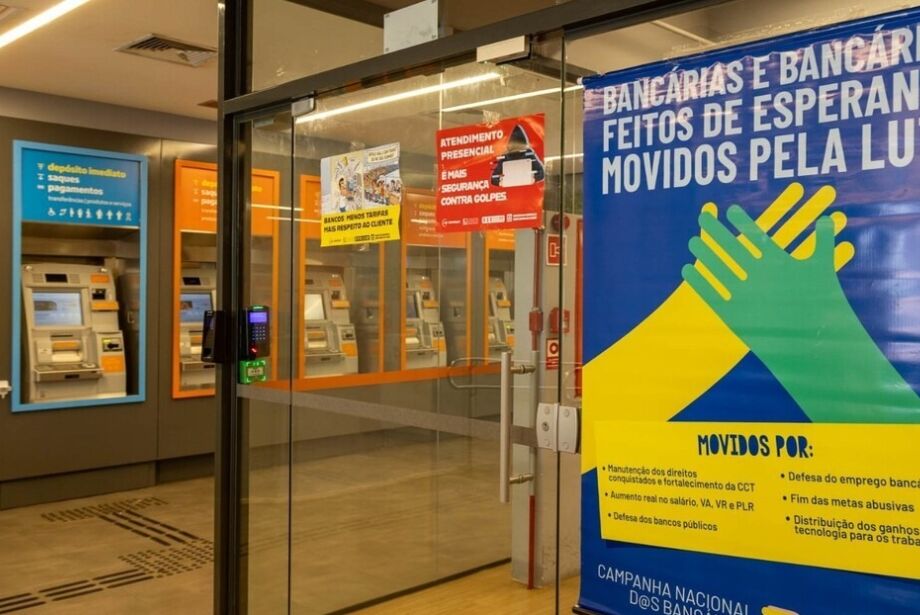 Bancários de MS param por 24 horas nesta quinta após impasse com bancos