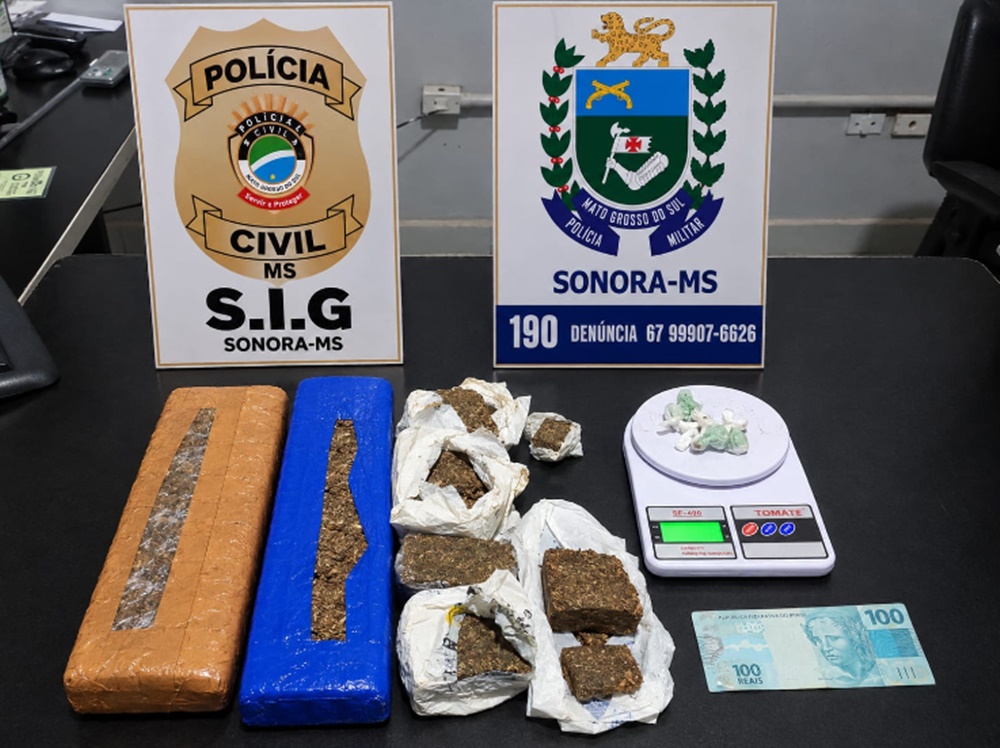 Homem é preso com mais de 2,7 kg de maconha durante ação conjunta em Sonora