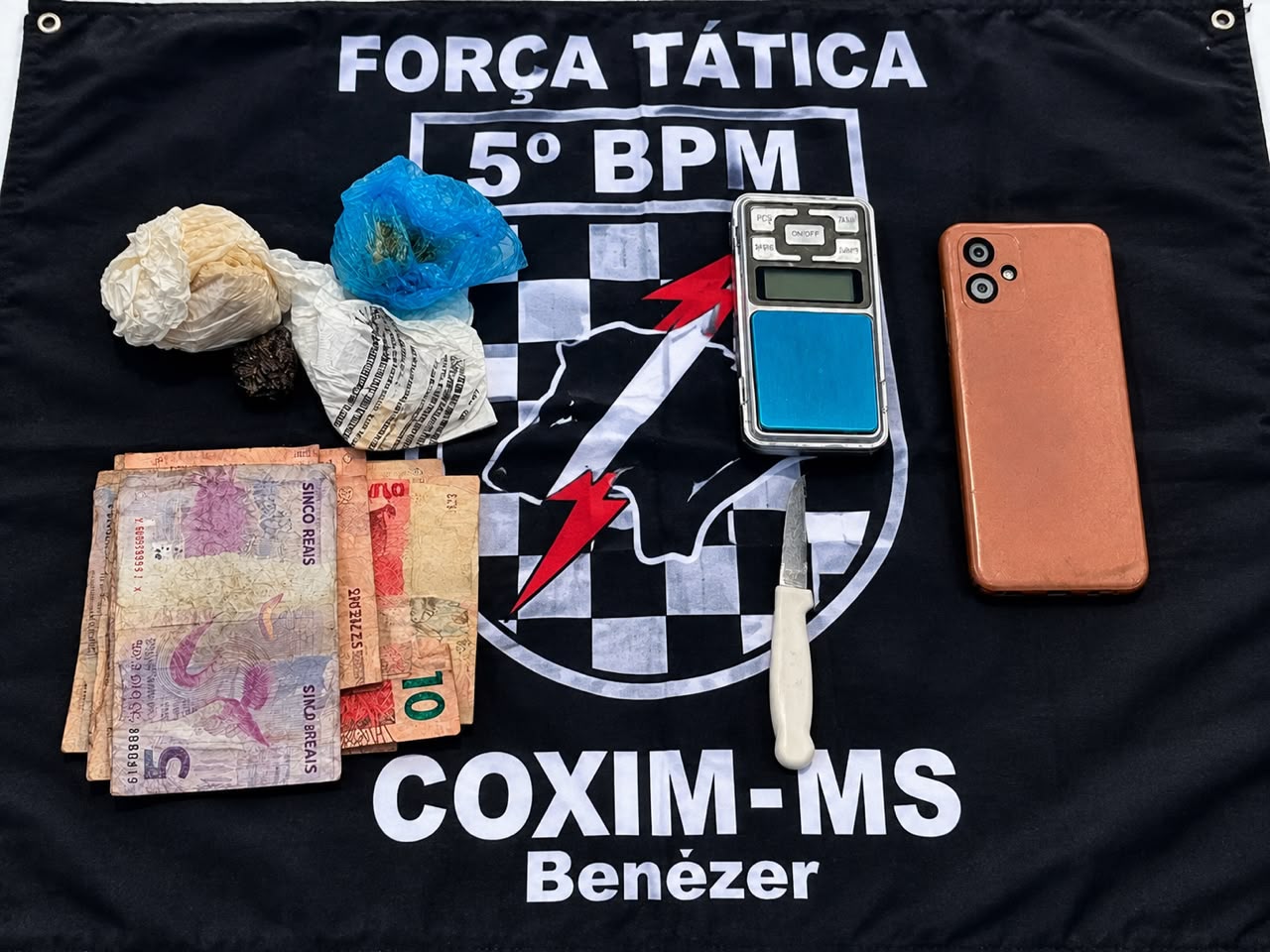 Força Tática prende homem por tráfico de drogas durante abordagem em Coxim