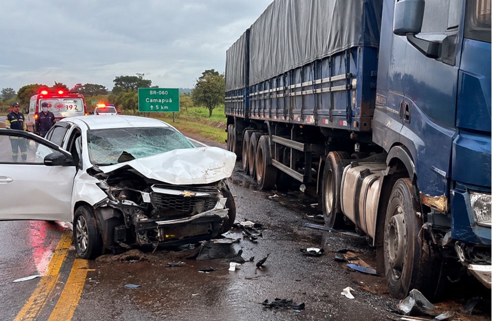 Moradora de Chapadão do Sul morre em grave acidente na BR-060 próximo a Camapuã