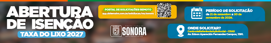 Sonora – Taxa do lixo 2027
