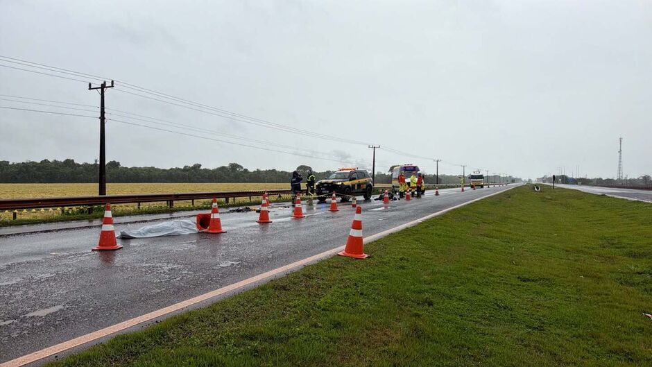 Motociclista morre em acidente na BR-163 em Rio Brilhante